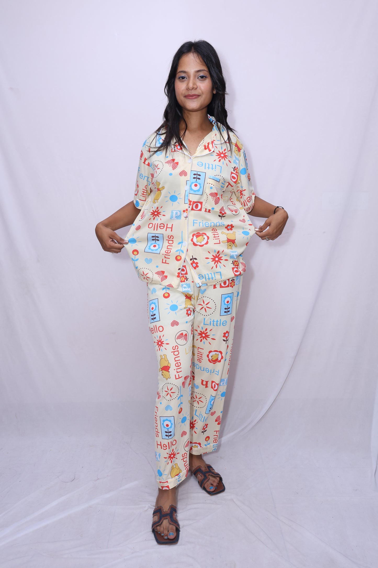 Pastel Play Printed Cotton Nightsuit