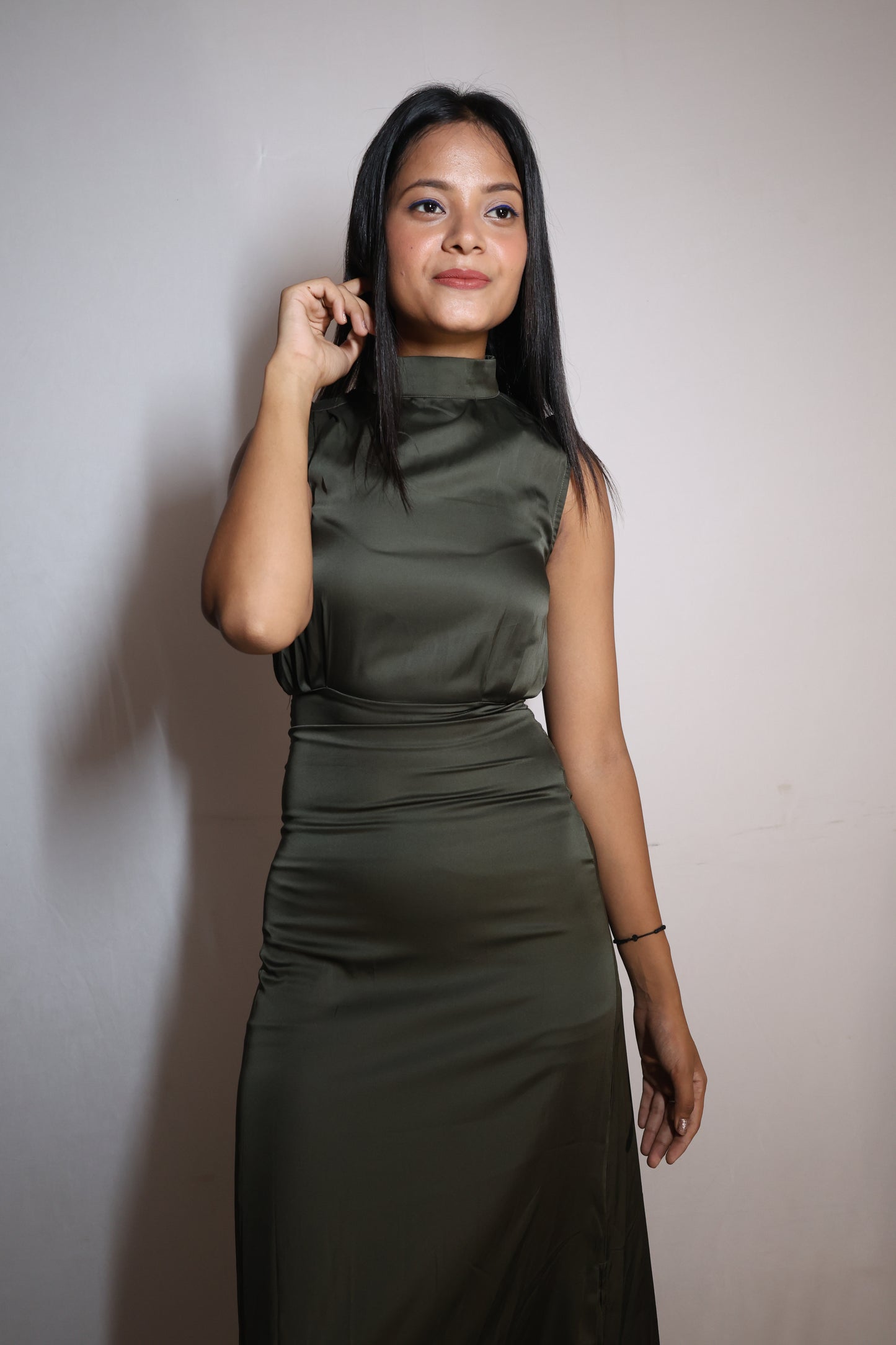 Olive Grace Satin Gown