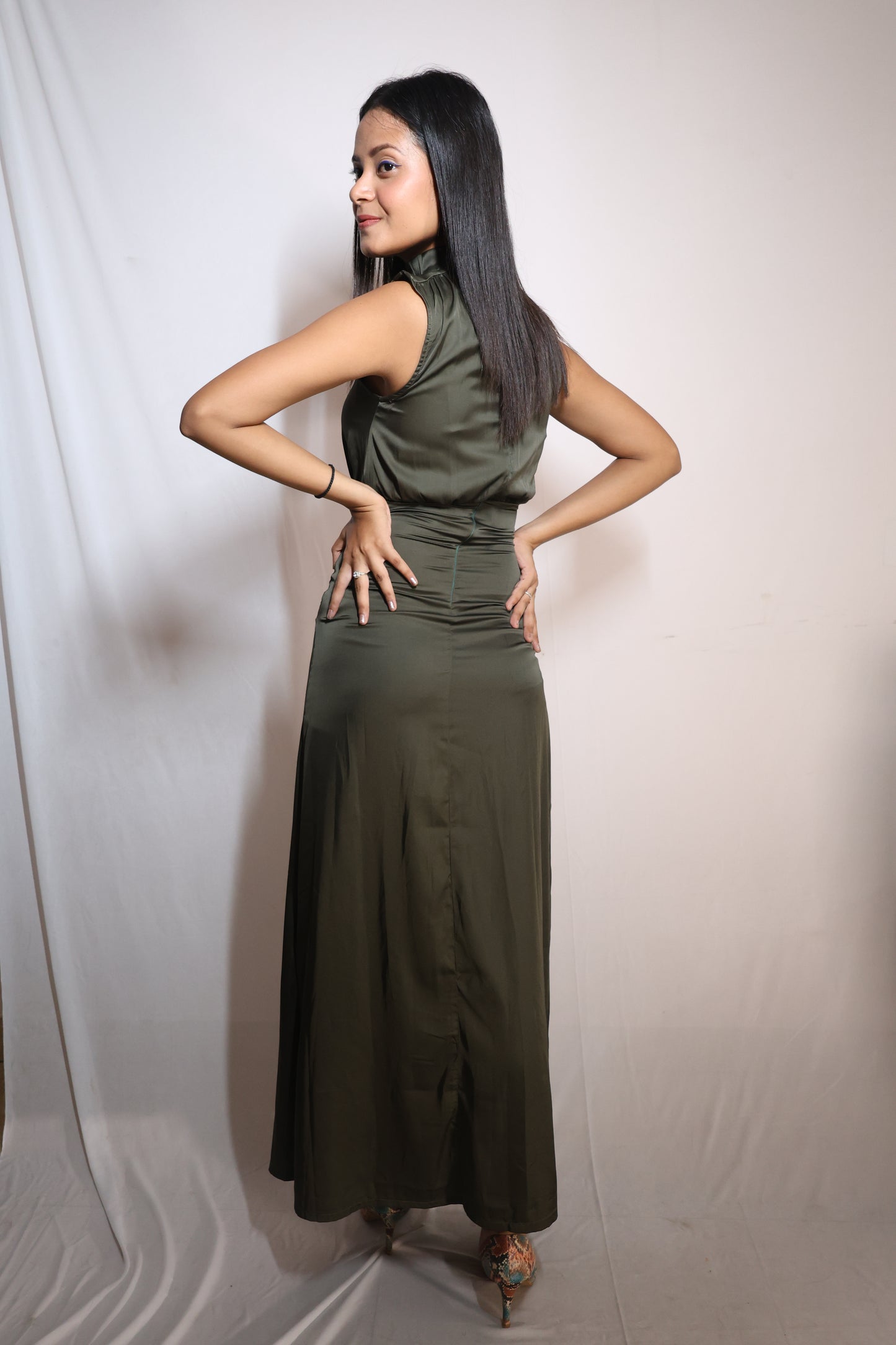 Olive Grace Satin Gown