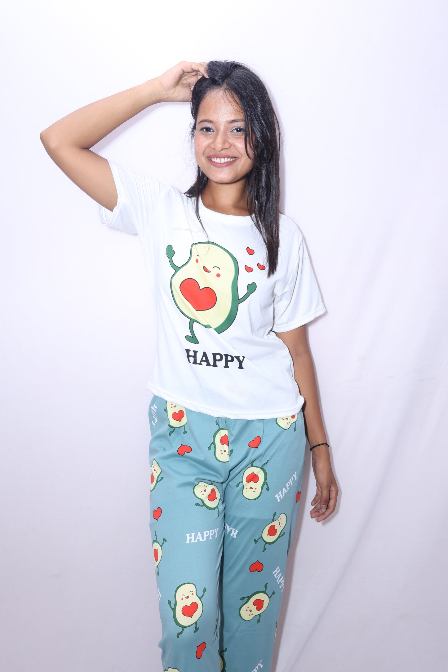 Happy Avocado Printed Cotton Nightsuit