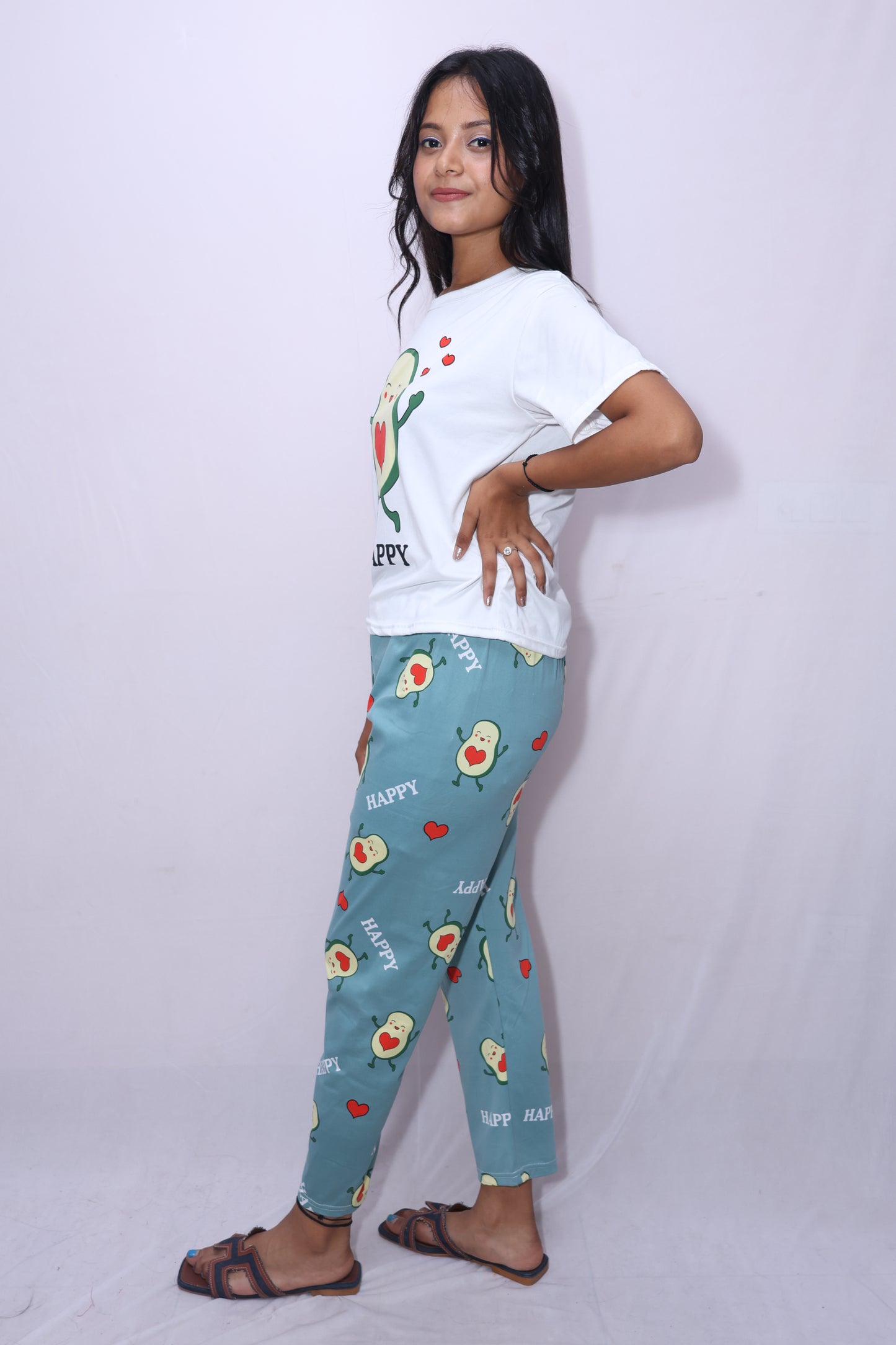 Happy Avocado Printed Cotton Nightsuit
