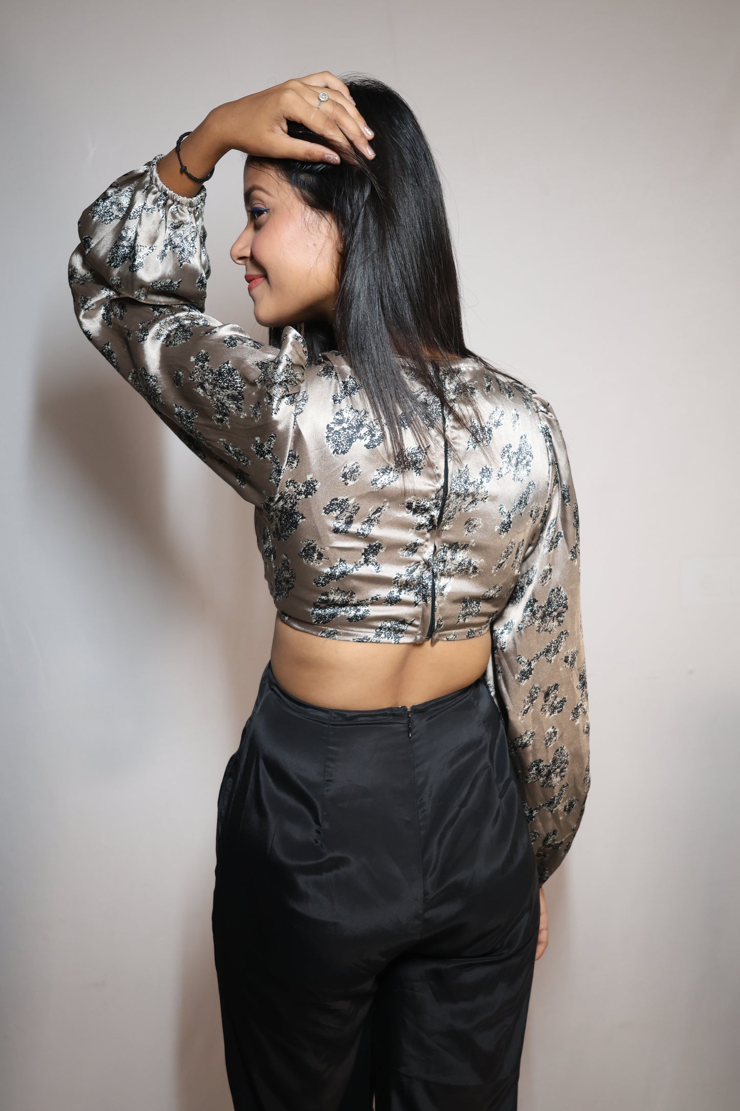 Metallic Glam Ring Detail Co-ord Set