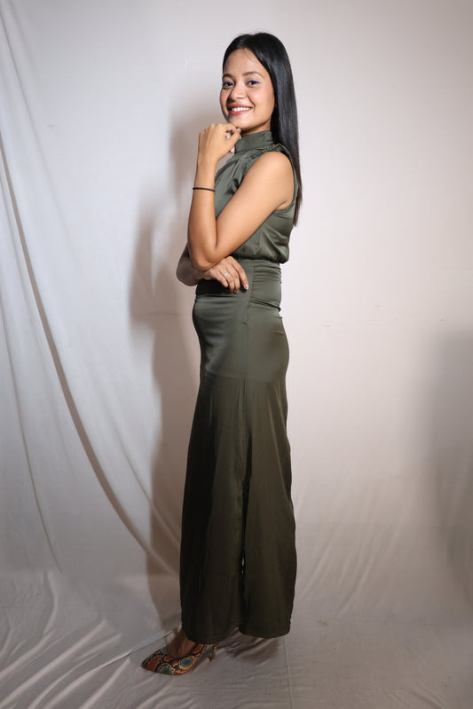 Olive Grace Satin Gown