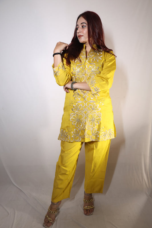 Sunshine Bloom Embroidered Co-ord