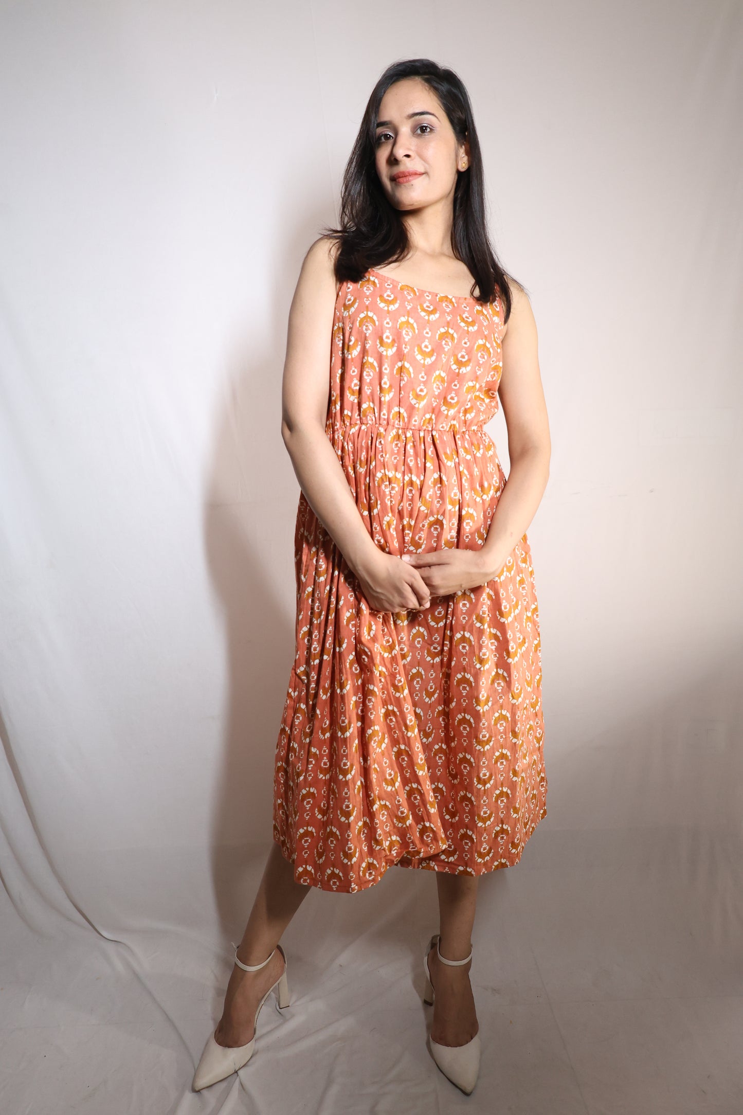 Rust Garden Flare Dress