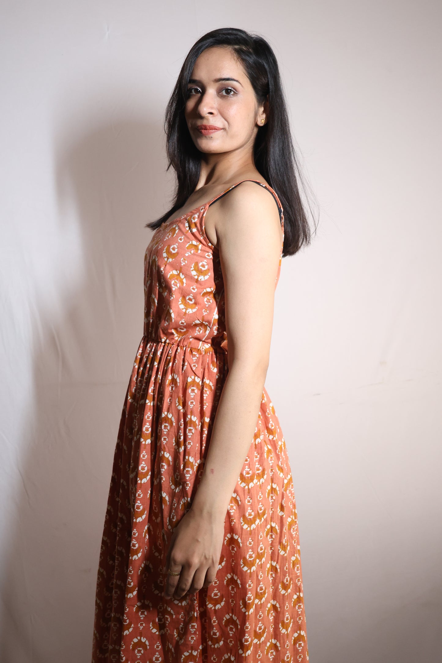 Rust Garden Flare Dress