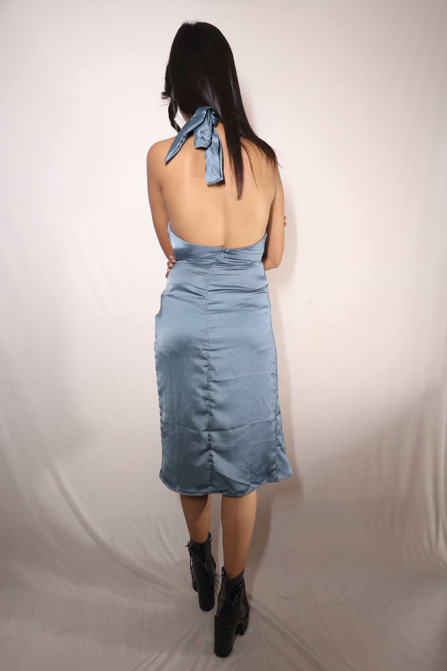 Midnight Mist Cowl Dress